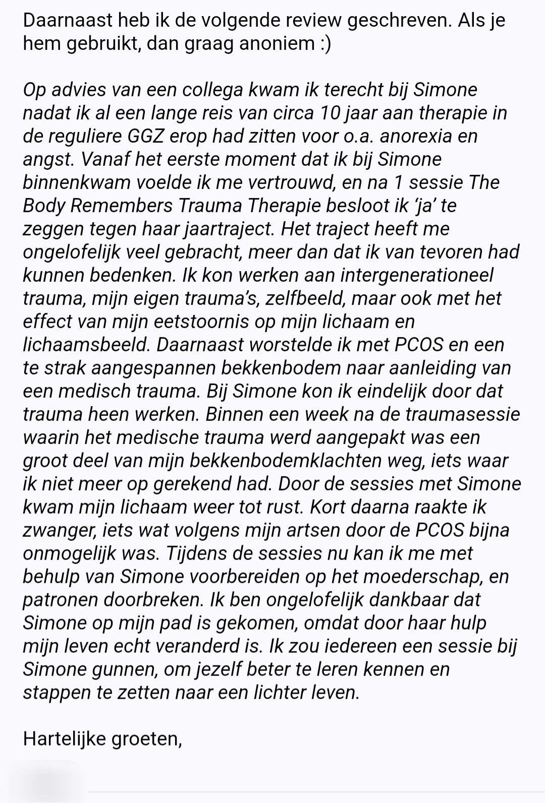 Ervaringen met lichaamsgerichte therapie en ademcoaching